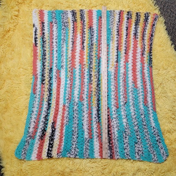Handmade Crochet Blanket Afghan Beautiful Southwest Colors - Picture 2 of 16